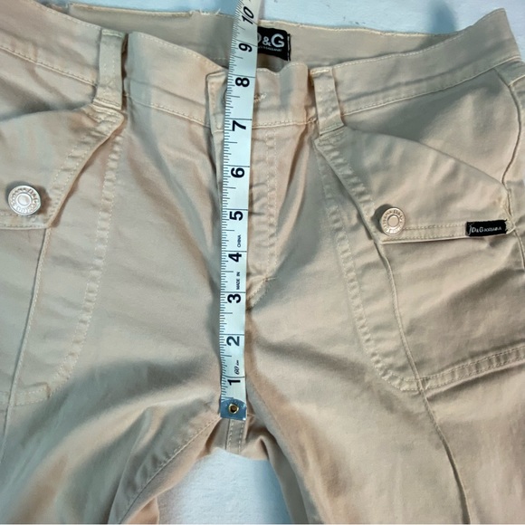 Dolce & Gabbana Vintage Women’s Blush Mid Rise Pintuck Cotton Pants Size 26/40 - Picture 9 of 14